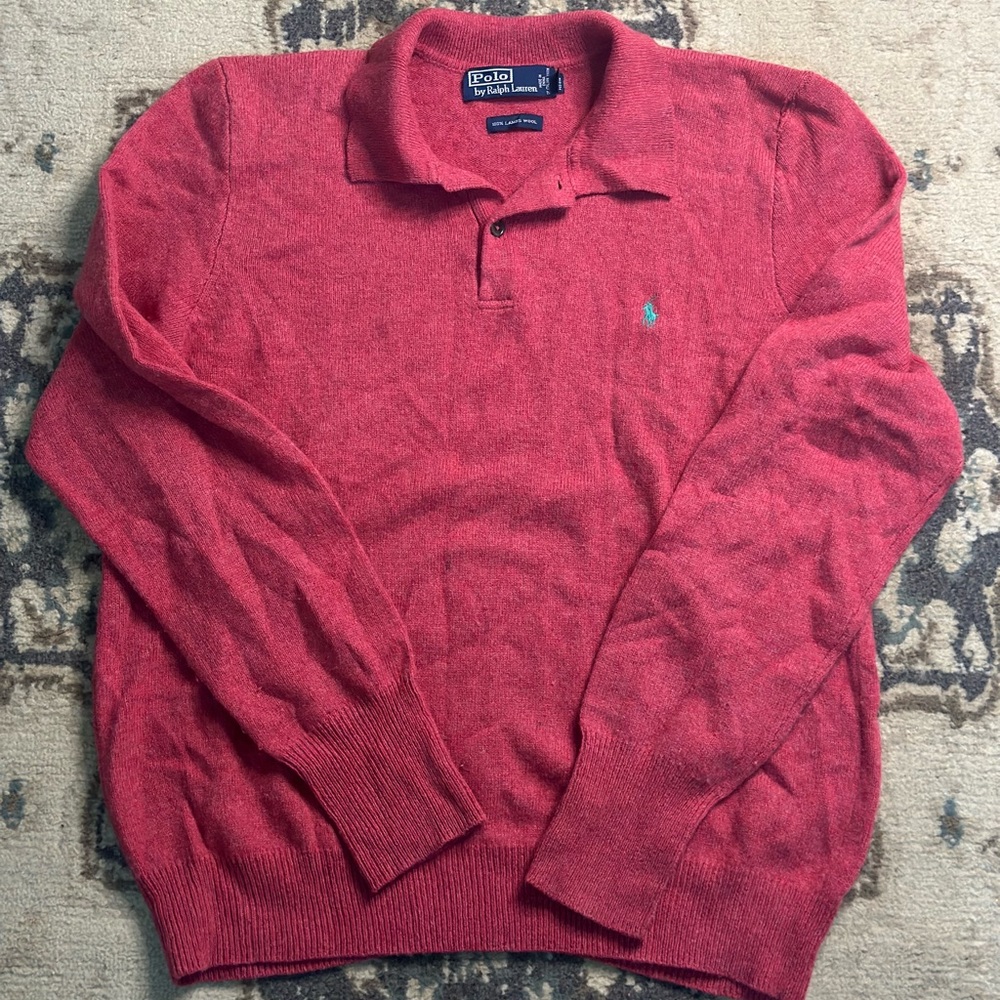 Ralph Lauren Classic Red Wool Sweater